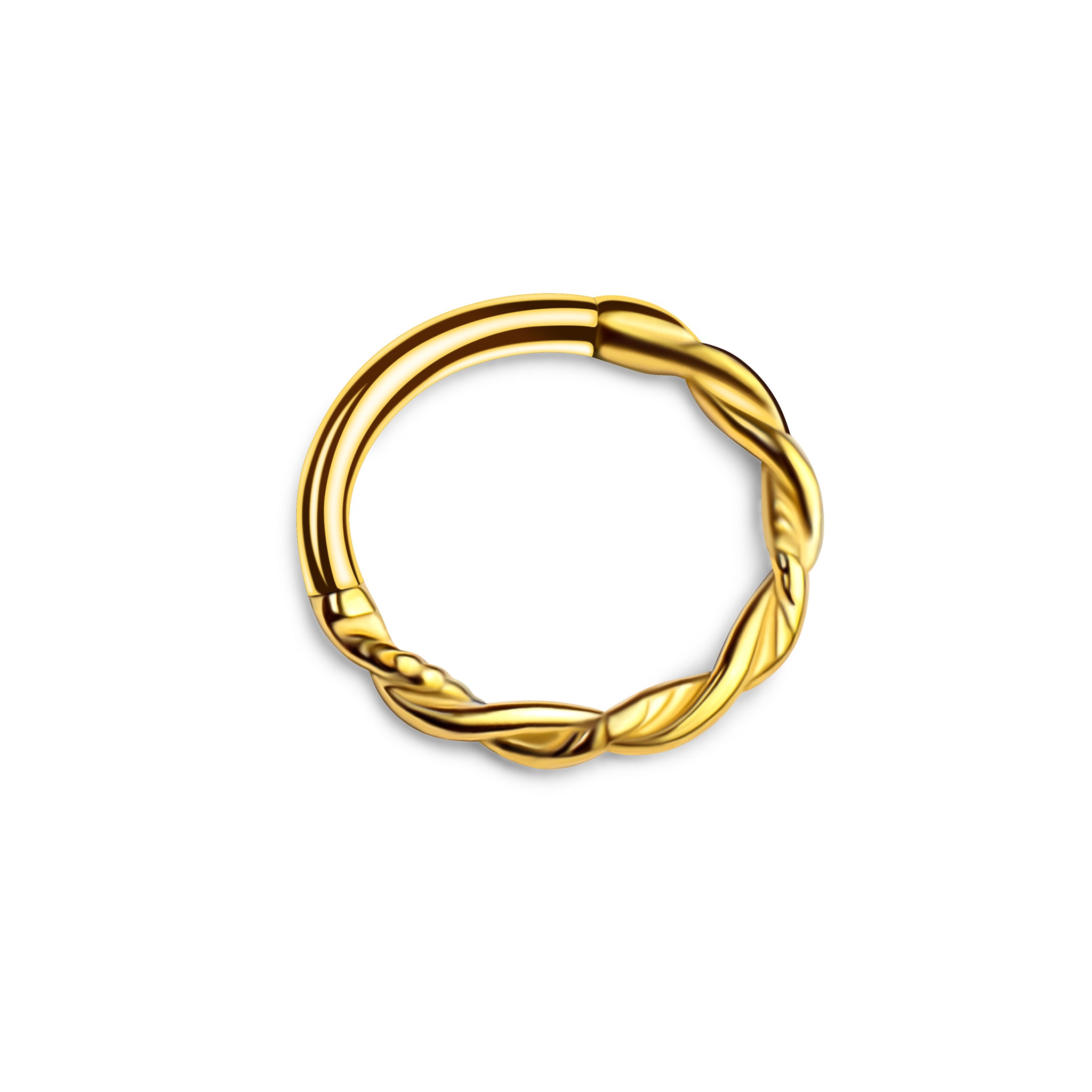 Clicker Ring Gold geflochtenes Design