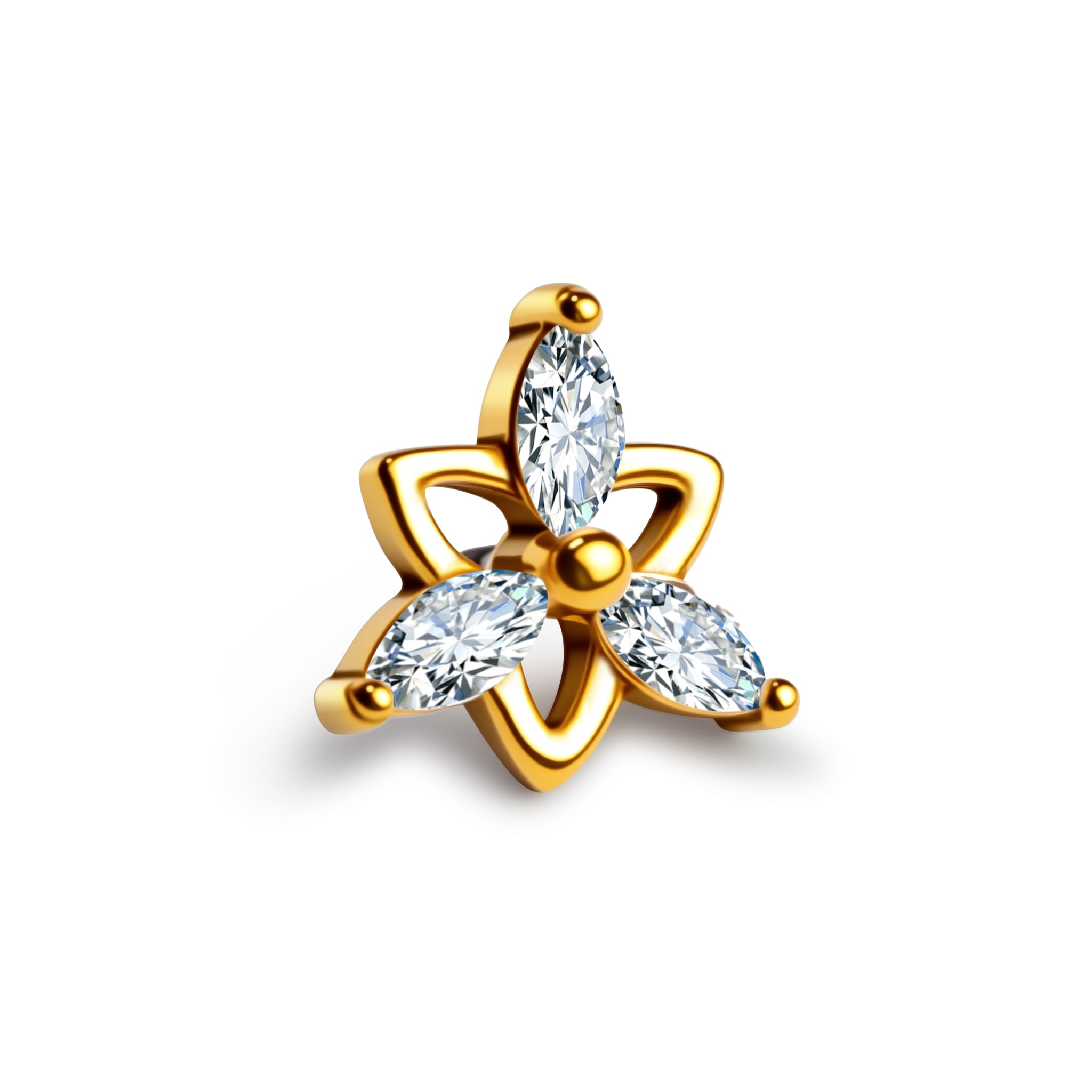 Dreifach-Kristallstern — Titan Schmuck