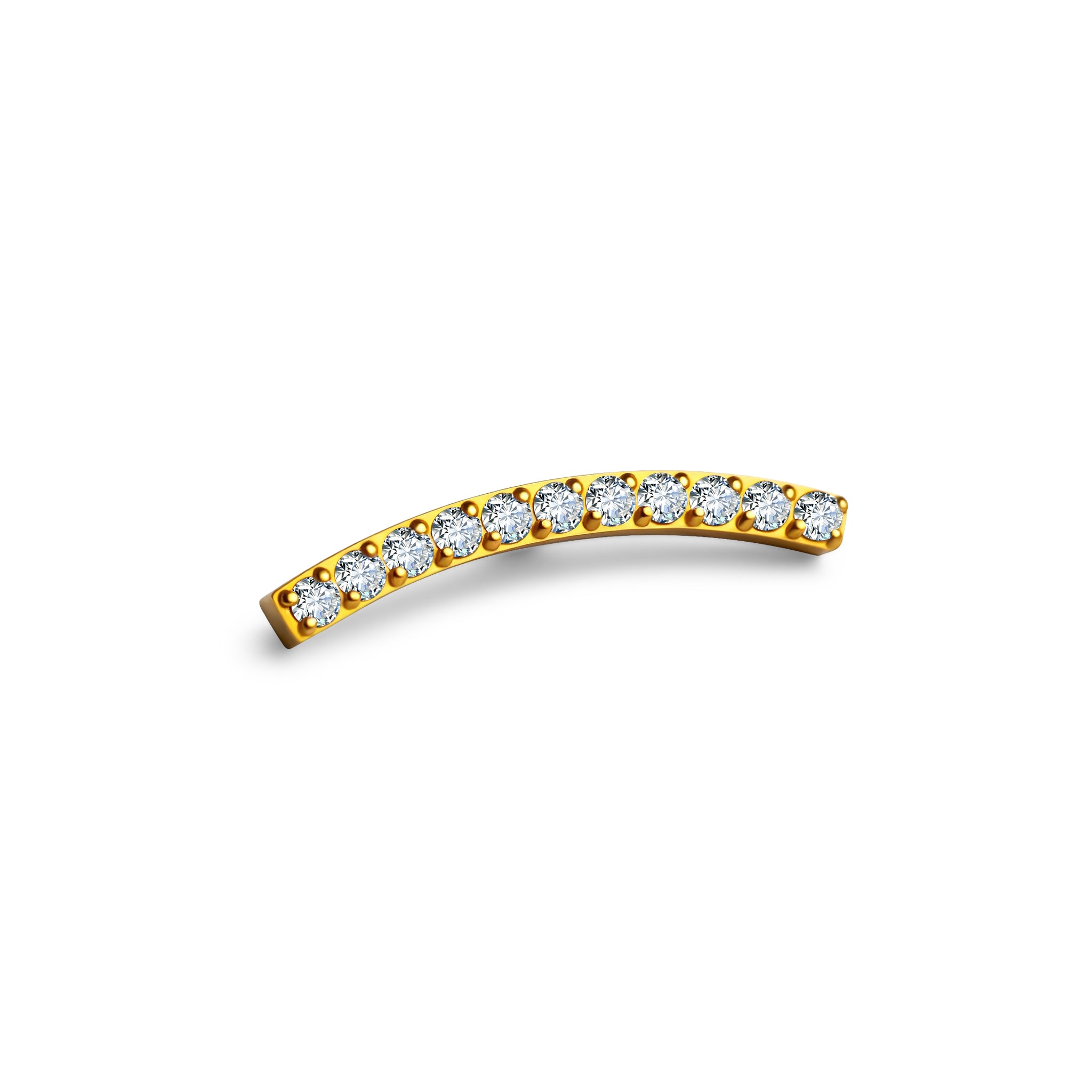 Gebogene Kristallreihe — Titan Schmuck