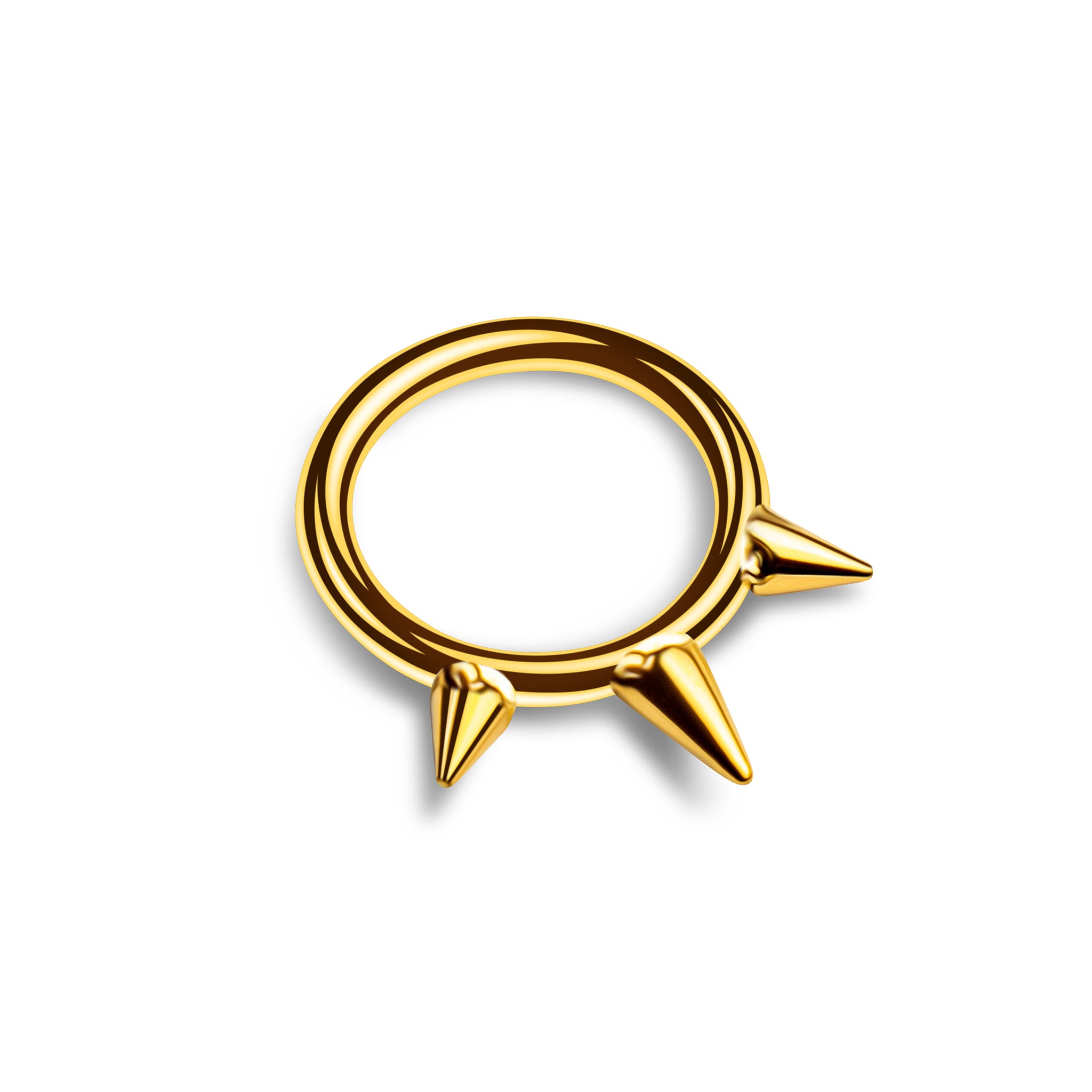 Clicker Ring Gold mit Spike-Design