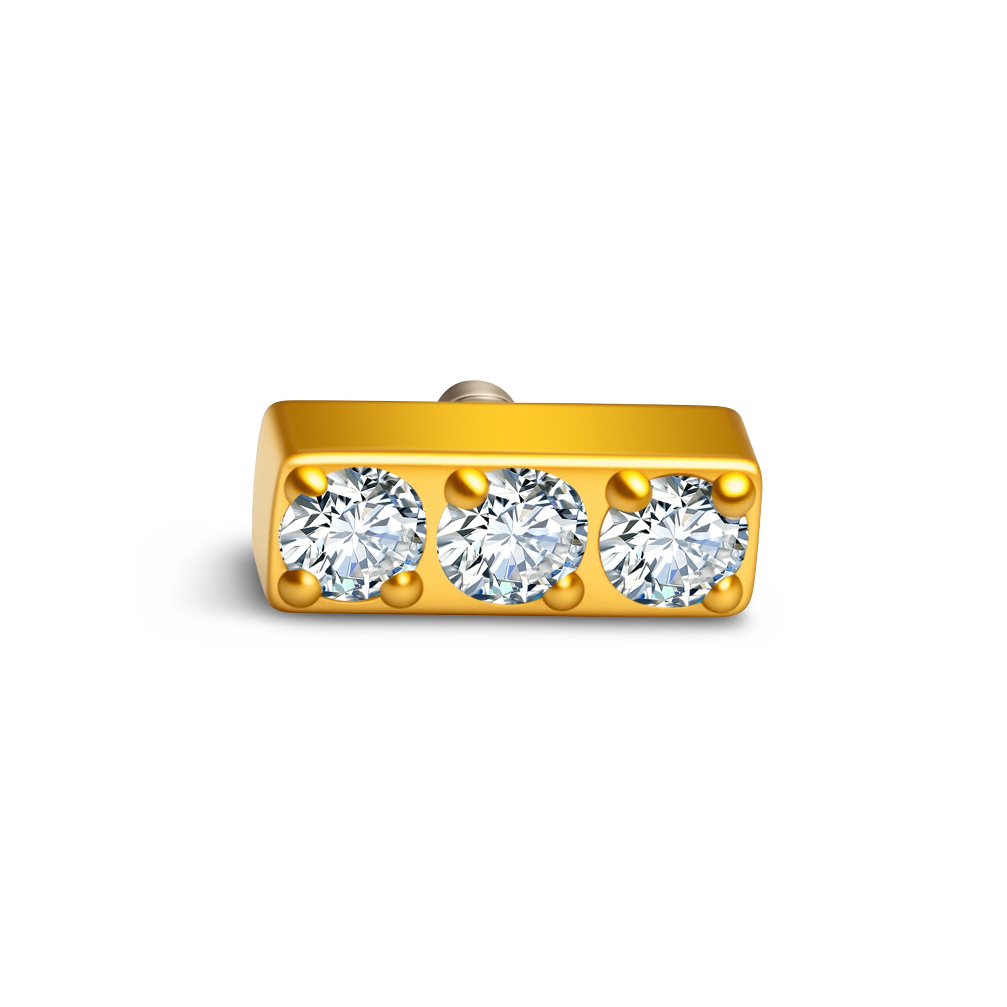 Dreifach-Kristallbalken — Titan Schmuck