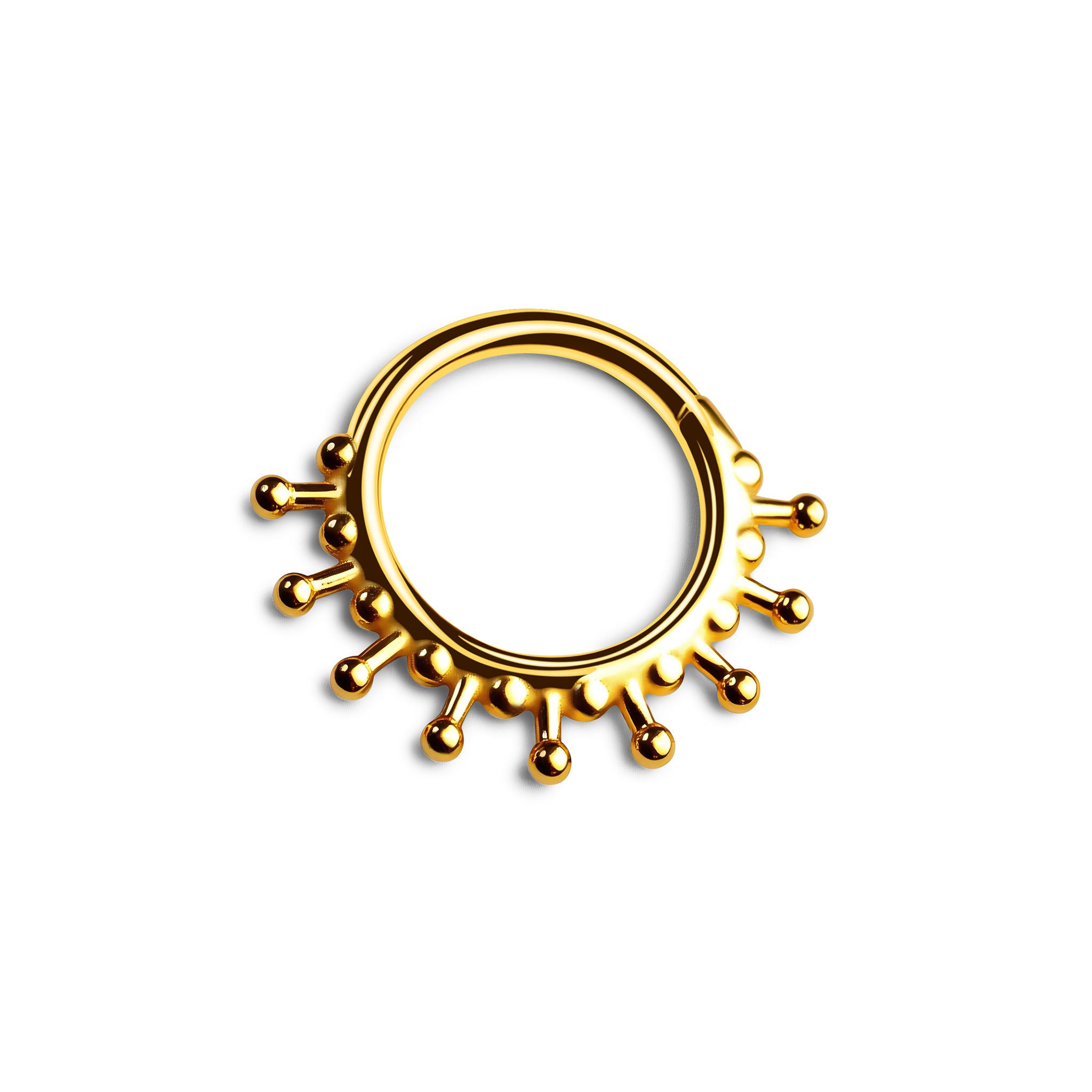 Clicker Ring Gold mit Kugelkranz